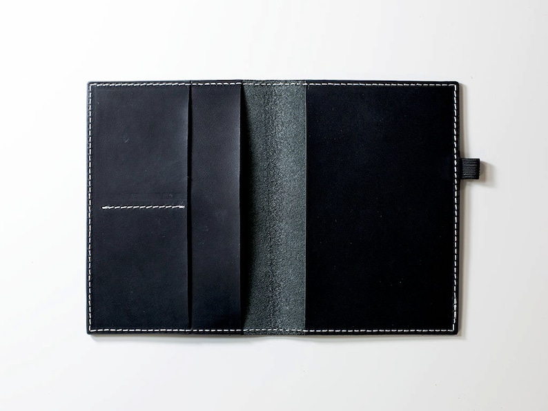 Leather Journal Case With Pockets and Pen Holder Milwaukee Etsy