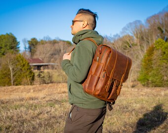 Backpack Voyager, Leather Backpack, Minimalist leather Backpack, Classic Leather Bag, Genuine Leather Backpack, Vintage Style Leather