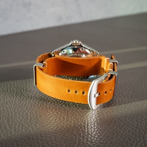 Leather watch band Nato Zulu 1 Piece, Natural Watch Strap, Premium Leather Watch Strap, Handcrafted Watch Band, Classic Leather Strap