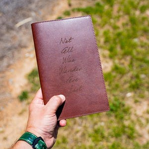 Monogrammed Leather Journal Cover, olpr. Simple notebook | Compatible with Large Cahier Moleskine, Personalized Notebook