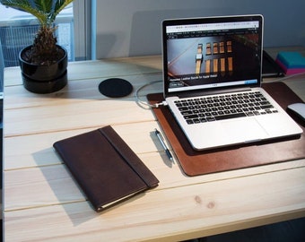 Funda de cuero personalizada para diario Leuchtturm1917 A5 - Milwaukee Leather
