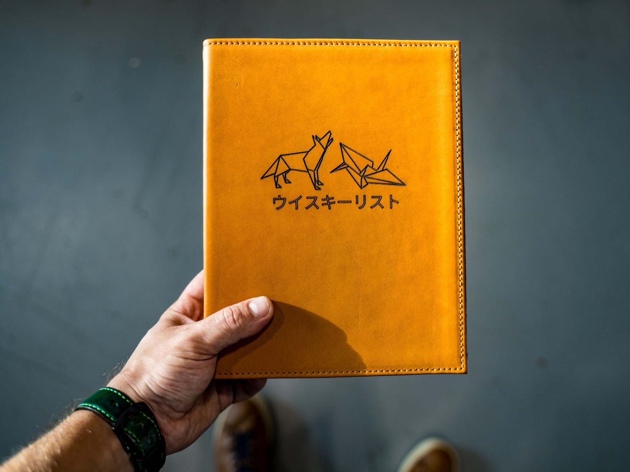 Drinks Book with Binders / Custom Leather Menu Folder / Bar Menu Cover / Restaurant Wine Guide / Cafe Receipt Book