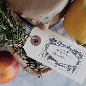 From the Garden of Rubber Stamp - Homestead Stamp - Farm Fresh - Farm to Table - Farm Stand - Gardening Stamp - Veggies - Farm Stamp