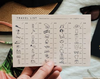 Travel Notepad - Packing List - Travel Checklist - Gift - Adventure - To Do - Packing Notepad - Traveling - Explore - Travel Organizer