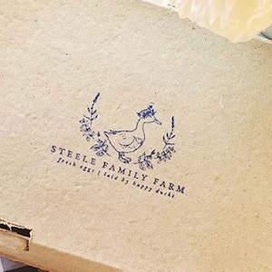 Duck Egg Carton Stamp *NEW* - Rubber Stamp - Fresh Eggs Stamp - Egg Carton Labels - Backyard Ducks - Egg Stamp - Duck Stamp - Egg Carton
