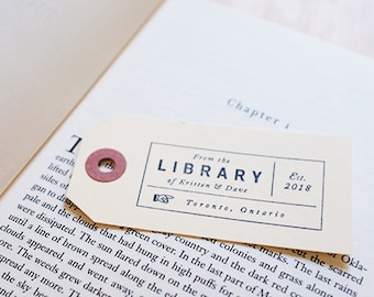 Library Rubber Stamp - From the Library of Stamp - Books - Ex Libris stamp - Bookplate Stamp - Free Library - Book Exchange - Custom Stamp