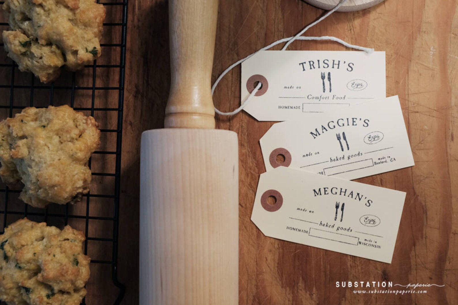 Baking Rubber Stamp Baked With Love Bake Sale Cooking Etsy