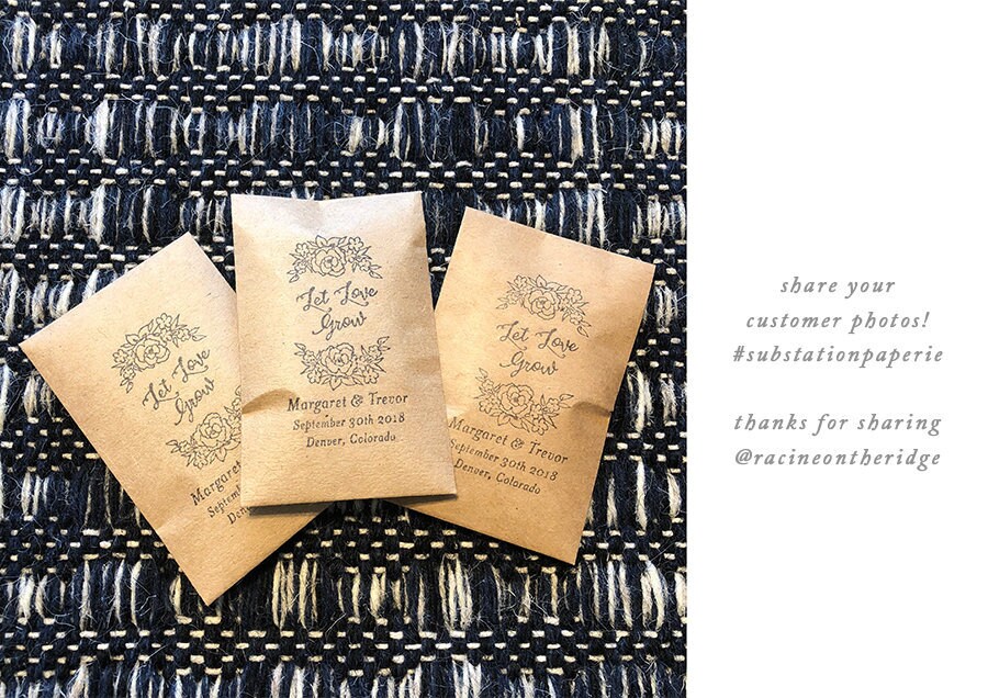 Christian Baby Shower Seed Packet Favor. Custom Seed Packets