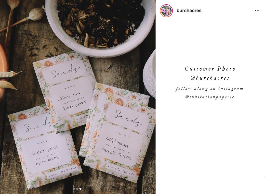 Flower Seed Packet Template - DIY Printable Seed Packet - Homegrown ...