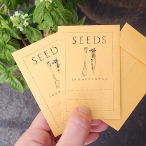 Seed Packet Stamp - Fill in the Blank Rubber Stamp - Grow your Own - Gift for the Gardener - Seed Exchange - Summer Garden