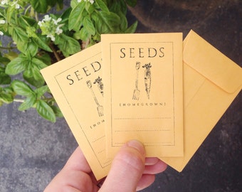 Seed Packet Stamp - Fill in the Blank Rubber Stamp - Grow your Own - Gift for the Gardener - Seed Exchange - Summer Garden