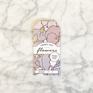Flower Labels Template - Fresh Cut Flowers - Flower Tags - Flower Bouquet - Flower Farmer - Gardening Labels - Gardening Tags - Flower Farm