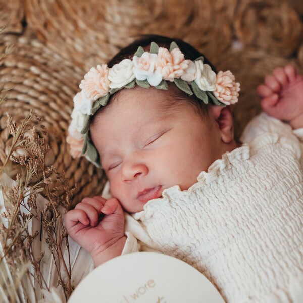 Felt Flower Crown Etsy