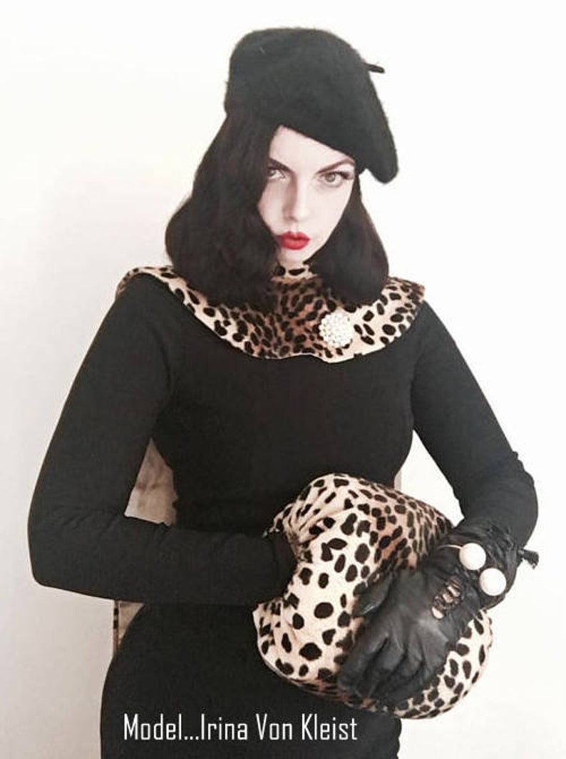 To order...Marilyn Monroe...Gentlemen Prefer Blondes...Leopard cape and matching hand muff image 2