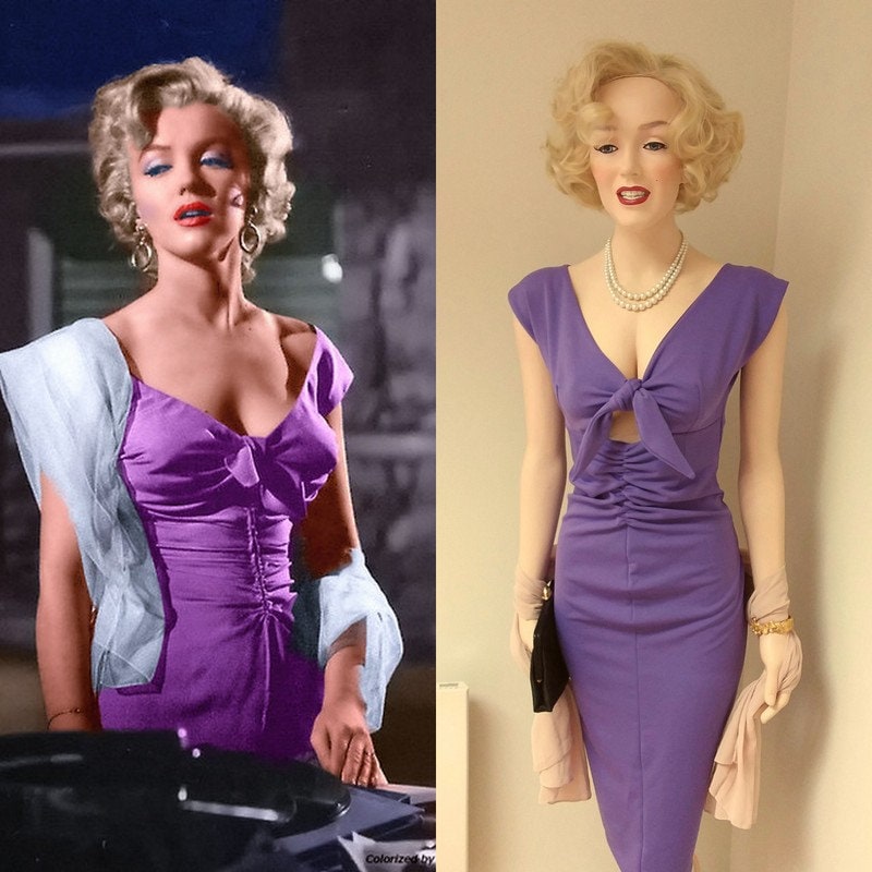Marilyn monroe purple best sale dress