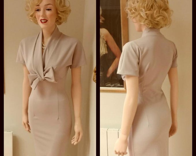 To order...Marilyn Monroe beige stone bow dress