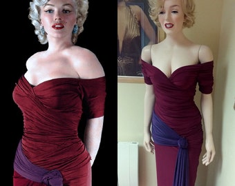 Ready now...Marilyn Monroe ruched top with matching floor length skirt (Small)