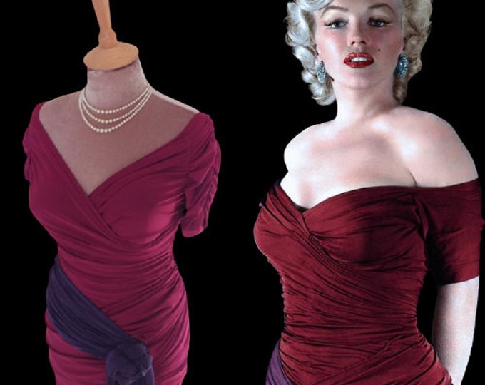 To order...Marilyn Monroe ruched top with matching calf length skirt