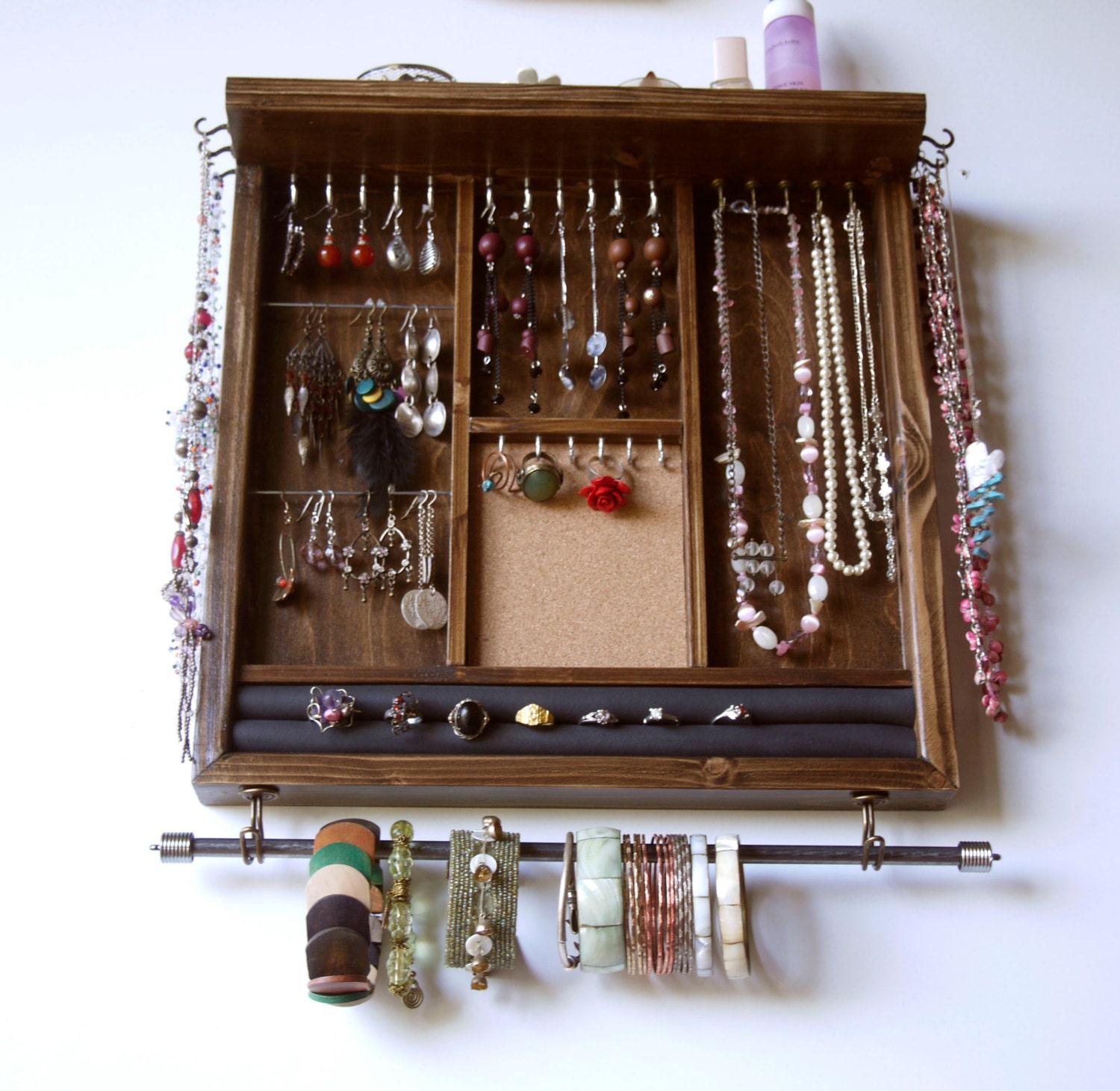 Almacenamiento de joyas. pendientes muestran Organizador de | Etsy