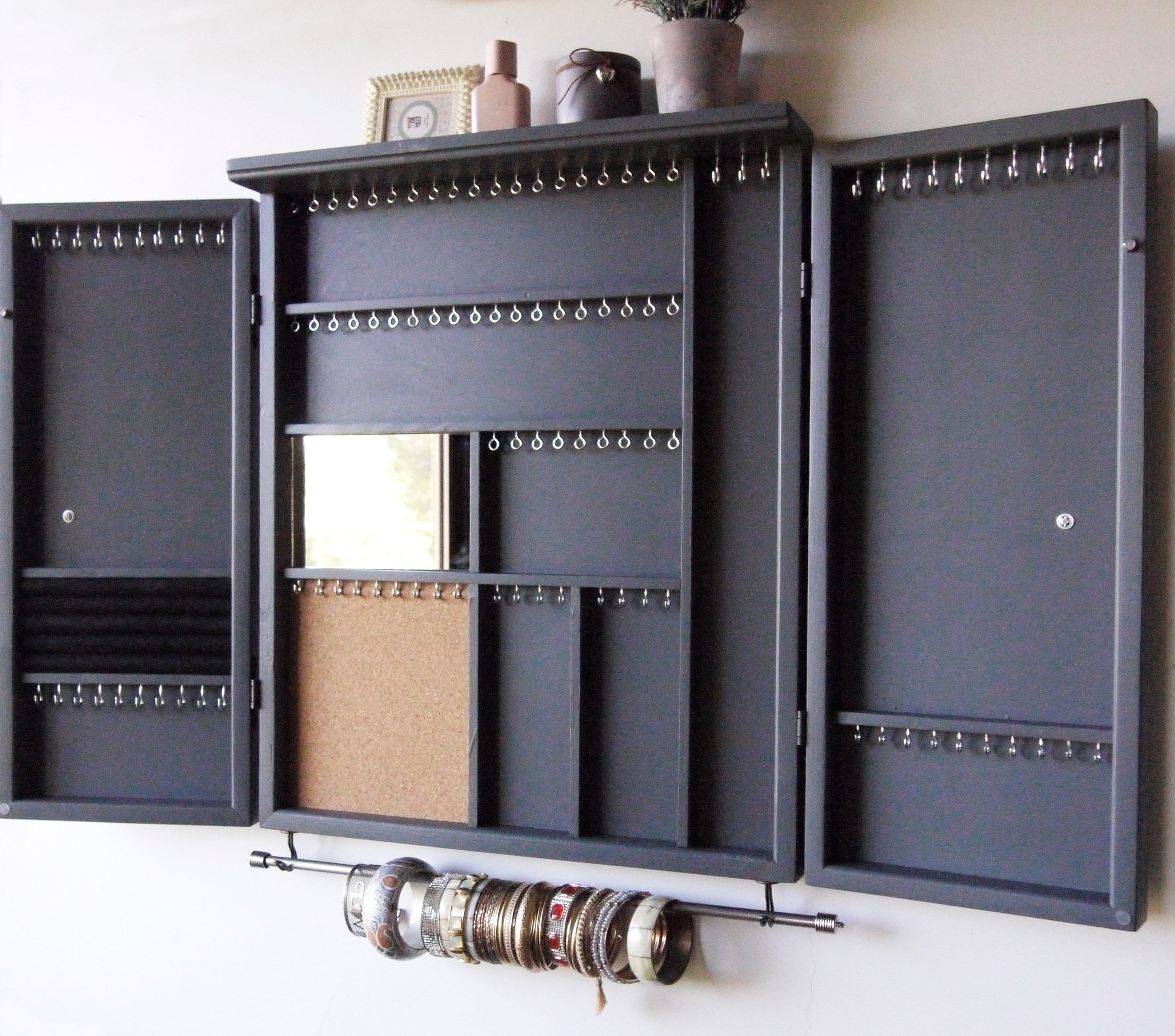 Gabinete de joyería / Armoire / Armario de pendientes grandes | Etsy