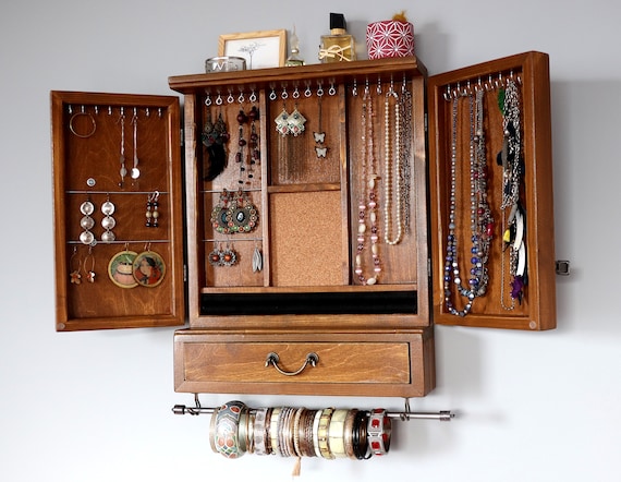 Teak tall jewellery box Teak tall jewellery box