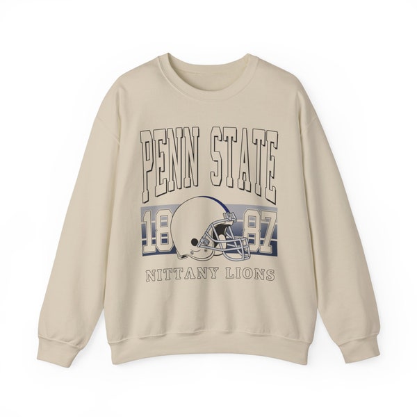 Vintage NCAA Retro University of Penn State 1887 Crewneck Sweatshirt, Football Penn State T-Shirt, Penn State Fan Hoodie Shirt