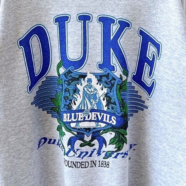 Sudadera vintage de los Blue Devils de la Universidad de Duke de los años 90, camisa/sudadera con capucha de la Universidad de Duke, camisa de los Devils azules, suéter de la Universidad de Duke, regalo de Navidad