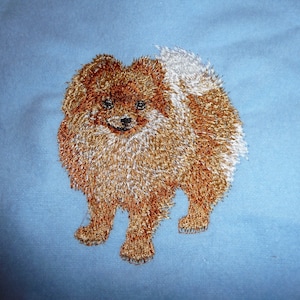 Pomeranian BAO Embroidered Dog Items Quilting Block, Wall Hanging, Pillow, Tote bag, Towel, Belly Band, Diaper, Shoulder Bag, Stocking