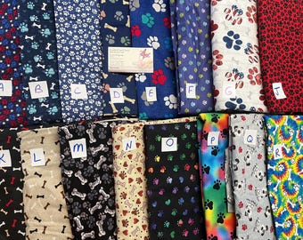 Belly Bands for Male Dogs Paw Bone Fabric Made to Order