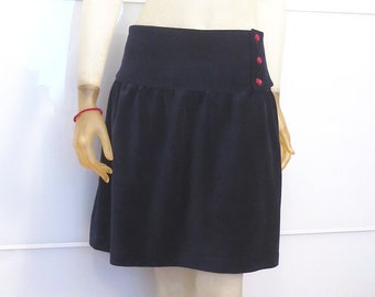 Skirt BIO-Davina: organic cotton, dark blue, dots