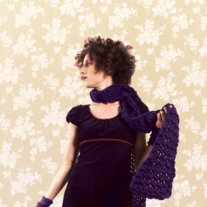 Aubergine-colored dress BIO-Alienor made of organic cotton fine cord image 5