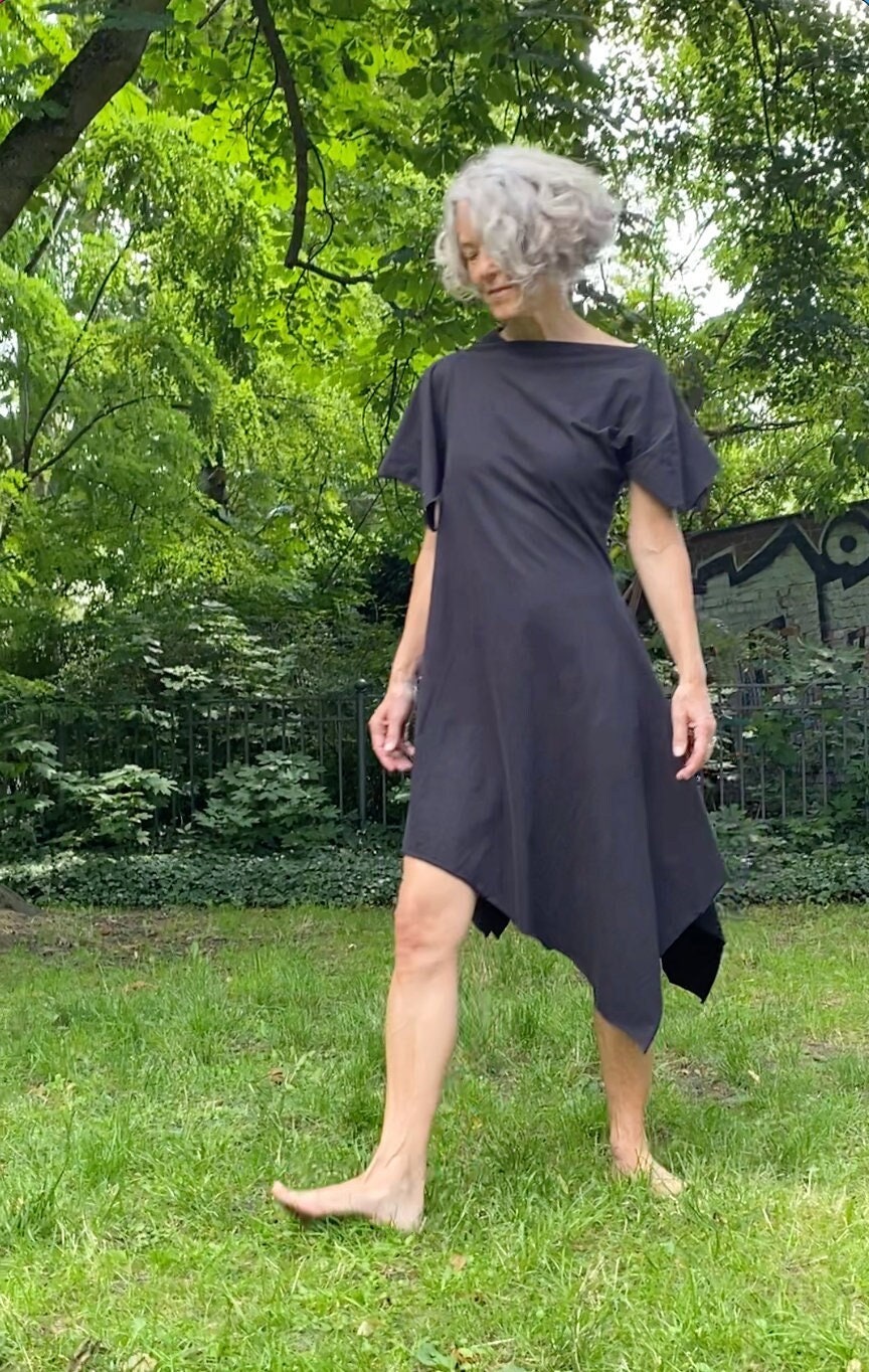 Asymmetric Jersey Dress Bio-mahsa Made of Organic Cotton - Etsy