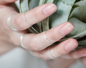 Fine Recycled Silver Stacking Ring