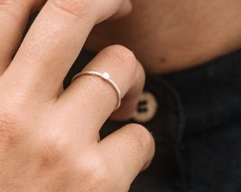 Eco Silver Drop Ring