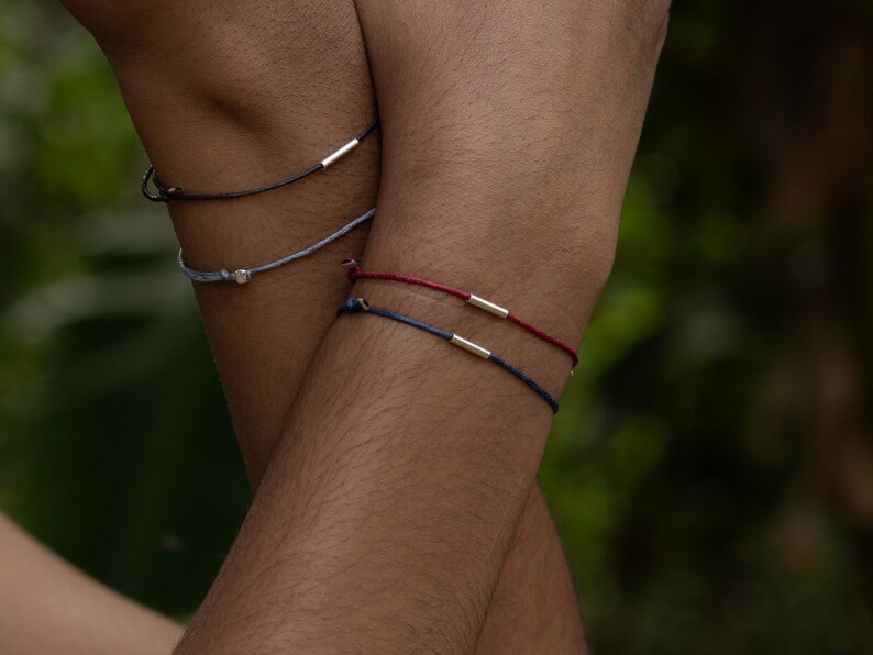 Eco Silver Tube Friendship Bracelet image 10