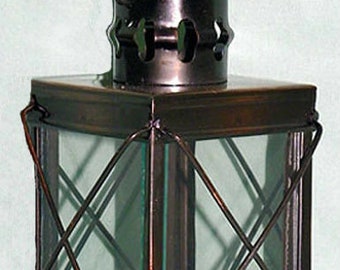 Metal Decorative Nautical Style Tea Light Candle Lantern~Antique Finish 3/" X 6/"
