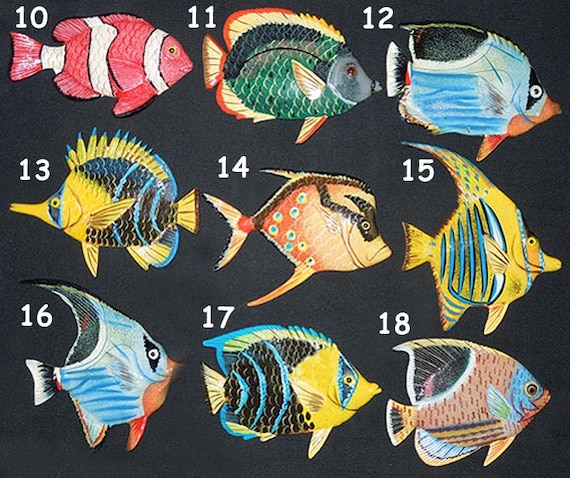 FIN TASTIC ~tropical Fish Plastic Magnets ~ 3