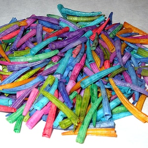 Dyed Tusk Shells ~ Dentalium aprinum ~ Craft/Jewelry Seashell Supply ~ (1/2&quot;+) (150 Hand Sorted Good Shells)