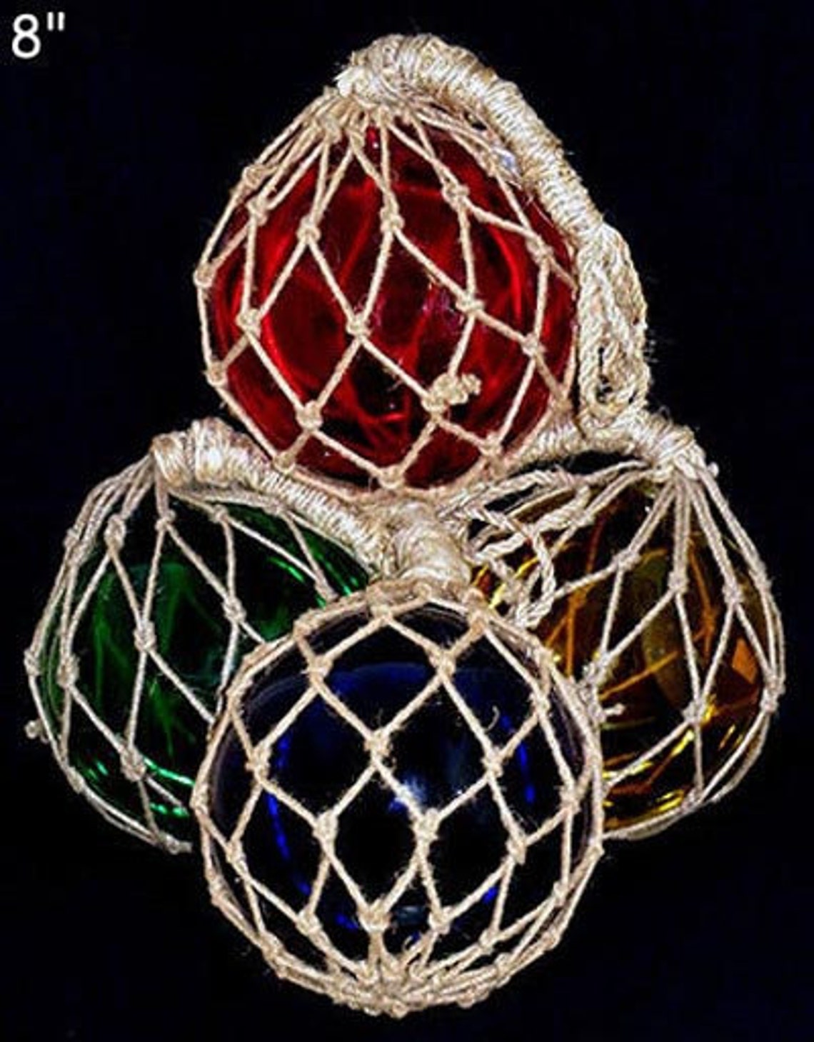 S A L E Nautical Fishing Net Buoy Glass Floats 8 Etsy
