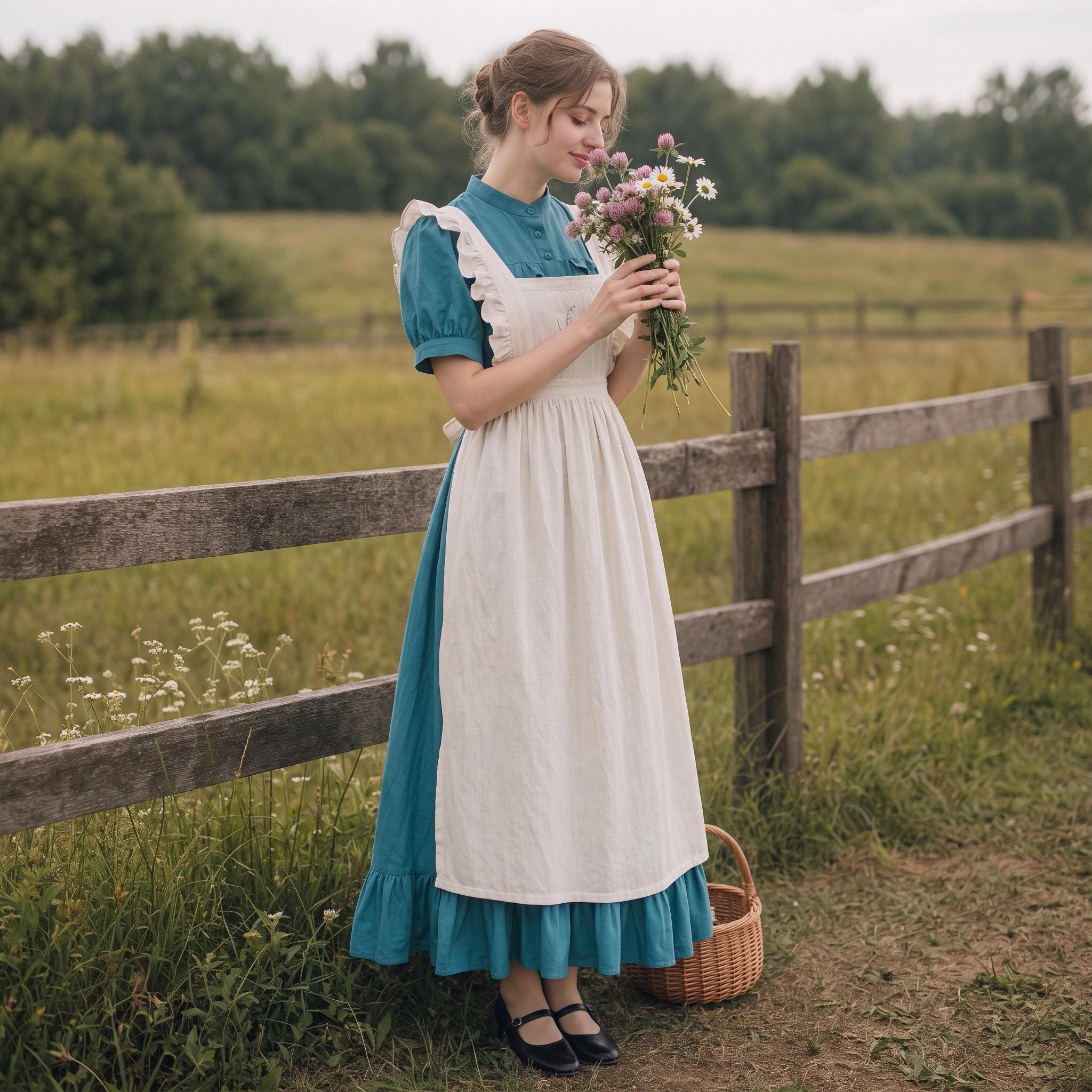 edwardian blue dress Gown Victorian Edwardian 1910s Vintage 2 Piece Set Saphire Slit Halter Neck Color:AS PHOTO（White）