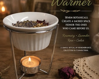 Herb Simmer Pot Kit | Ancestor Table Warmer | Folk Home Décor | Mini 3-ounce