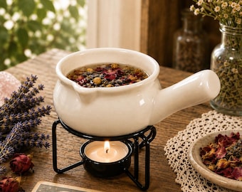Herb Simmer Pot Kit | Moon Garden Blend | Folk Home Décor | Mini 3-ounce