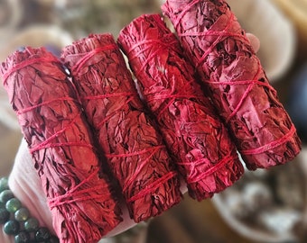 Dragon’s Blood Sage Smudge Bundle • One • Energy Cleansing • Sacred Space Clearing