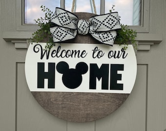 Welcome to our Home Mickey Sign