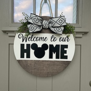 Welcome to our Home Mickey Sign