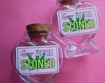 Heart stash jar | sorry we're st0ned | garden accessories | girly st0nerr | stickers