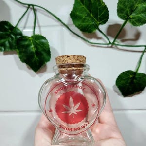 Słoik do palenia w kształcie serca | mini słoik z ziołami | wędzenie gorących kwiatów | akcesoria ogrodowe | dziewczęca wędzarnia