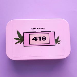 Różowe pudełko na drobiazgi 420 | urocze pudełko na drobiazgi | urocze pudełko na drobiazgi | akcesoria dla palaczy | dziewczęca palaczka | 420 blaze