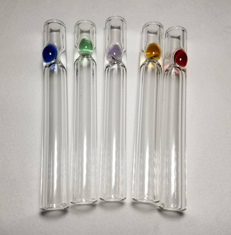 Glass Pipe Large One Hitter Chillum 5 for 31 Dollars Etsy