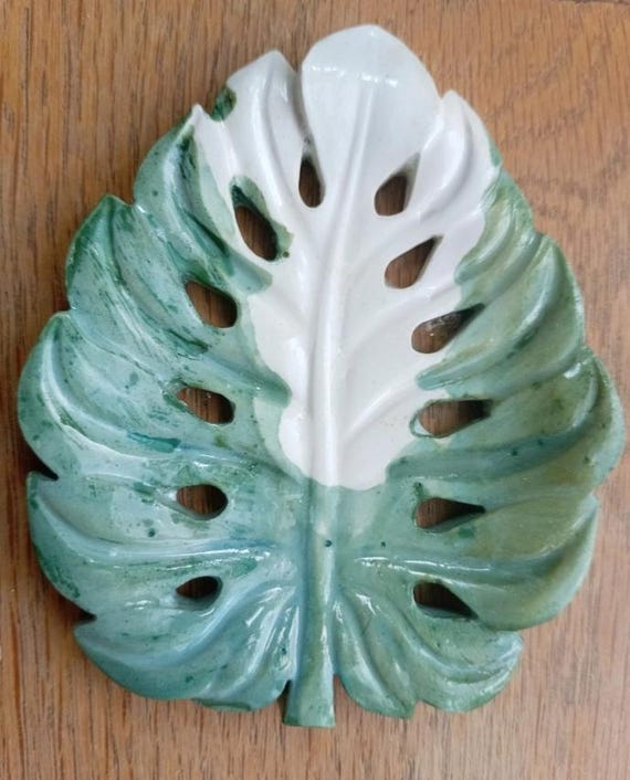 Soap dishes monstera style 9.5 x 8 cm